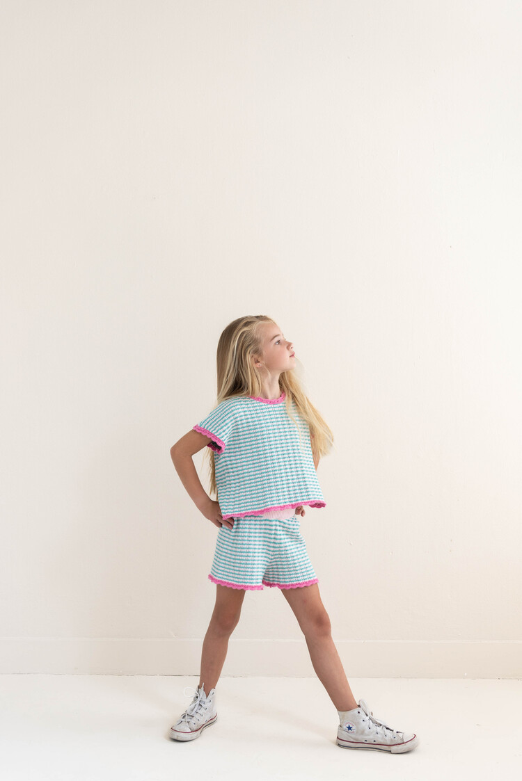 Jenest Lara Shorts - Fresh Green Blossom Pink