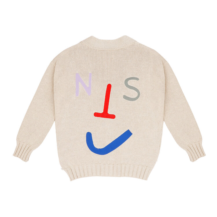 Jenest Face Cardigan - Stone Beige