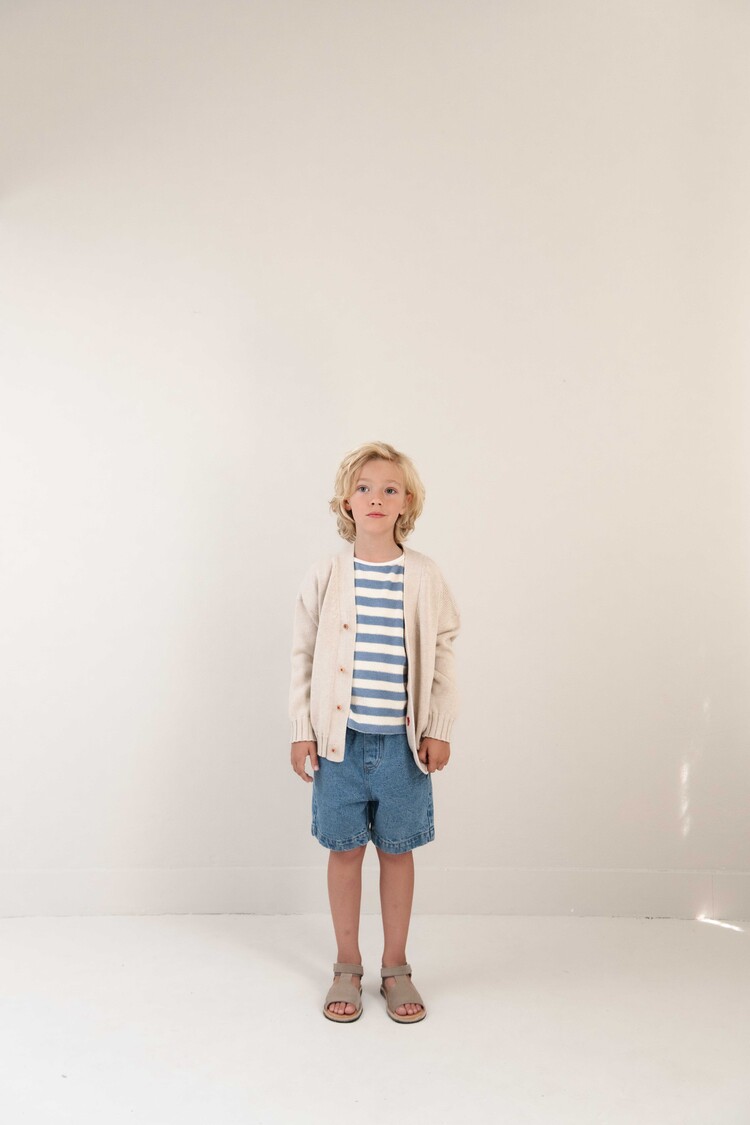 Jenest Face Cardigan - Stone Beige