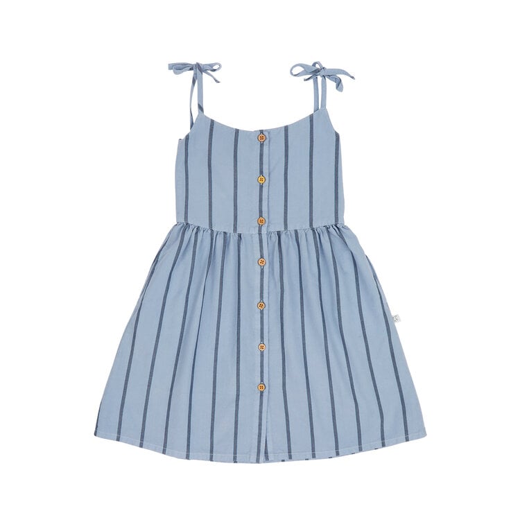 Jenest Bonne Dress - Water Blue Stripe