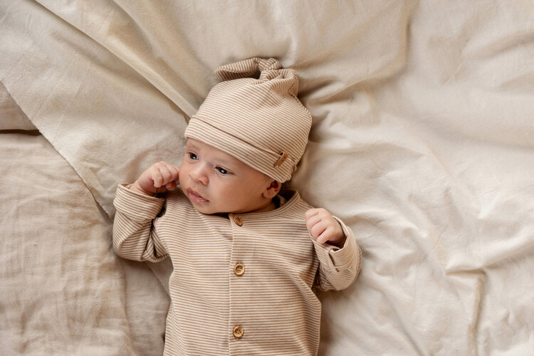 Nixnut Newbie Hat - Biscuit Stripe