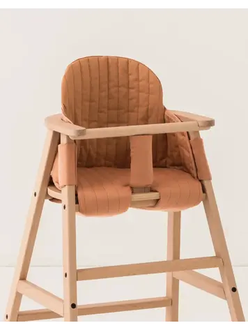 Nobodinoz Growing Green High Chair Cushion - Sienna Brown