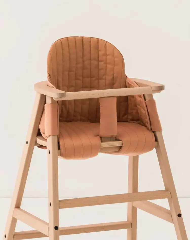 Nobodinoz Growing Green High Chair Cushion - Sienna Brown