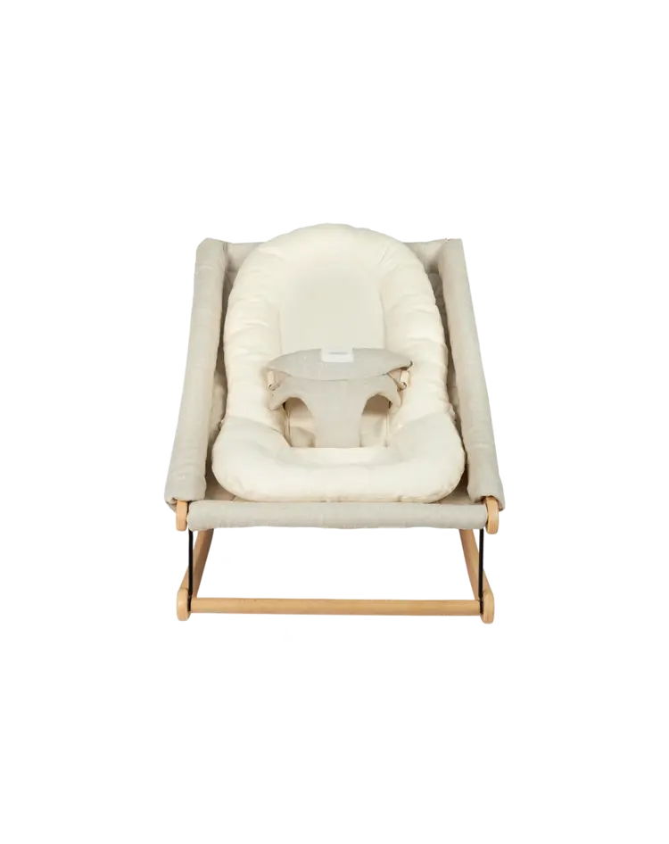 Nobodinoz Growing Green Newborn Twill Bouncer Cushion