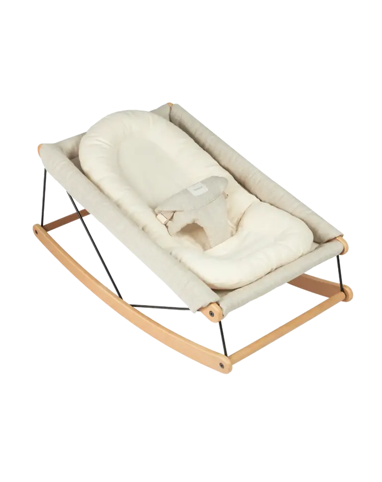 Nobodinoz Growing Green Newborn Twill Bouncer Cushion