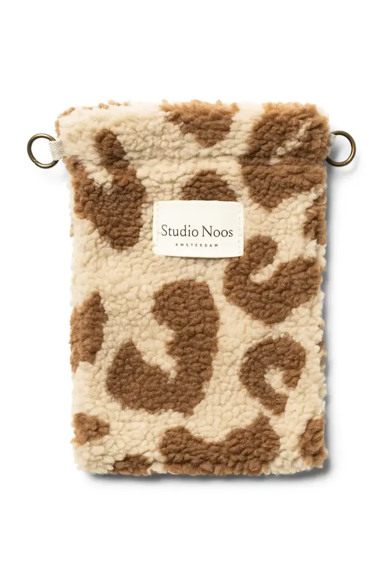 Studio Noos Phone Bag - Ecru Leopard Teddy
