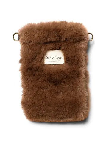 Studio Noos Telefoontasje - Faux Fur Brown