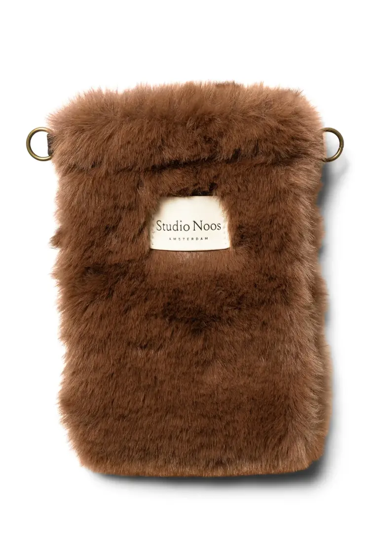 Studio Noos Telefoontasje - Faux Fur Brown