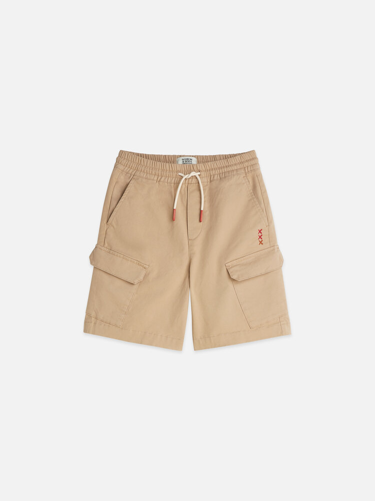 Scotch & Soda Lightweight Cargo Shorts - Travertine