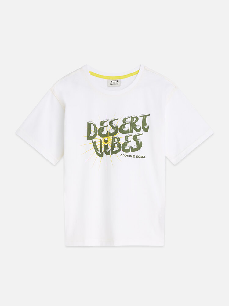 Scotch & Soda Front Artwork T-shirt - Bright White