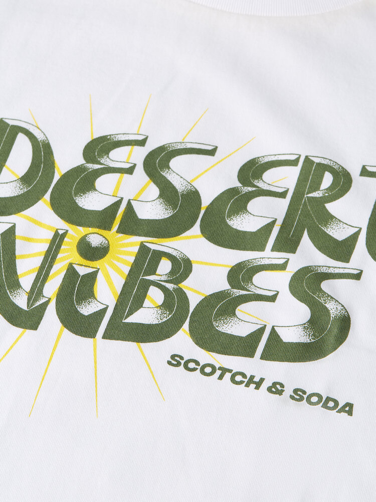 Scotch & Soda Front Artwork T-shirt - Bright White