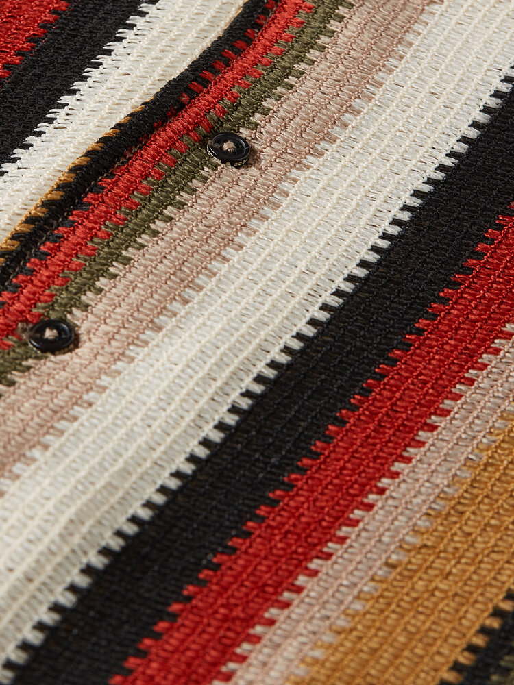 Scotch & Soda Knitted Stripe SS Shirt - Multi Color Stripe