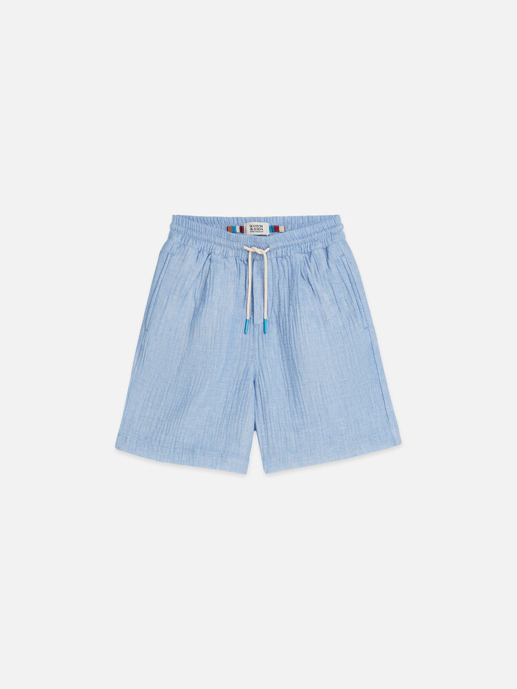 Scotch & Soda Pull-on Shorts - Chambray Blue