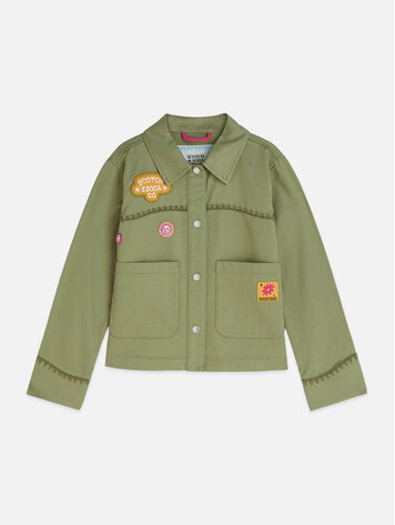 Scotch & Soda Embroidered Jacket - Oil Green