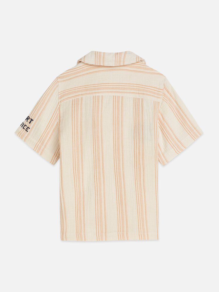 Scotch & Soda Placed SS Shirt - Eggnog Stripe