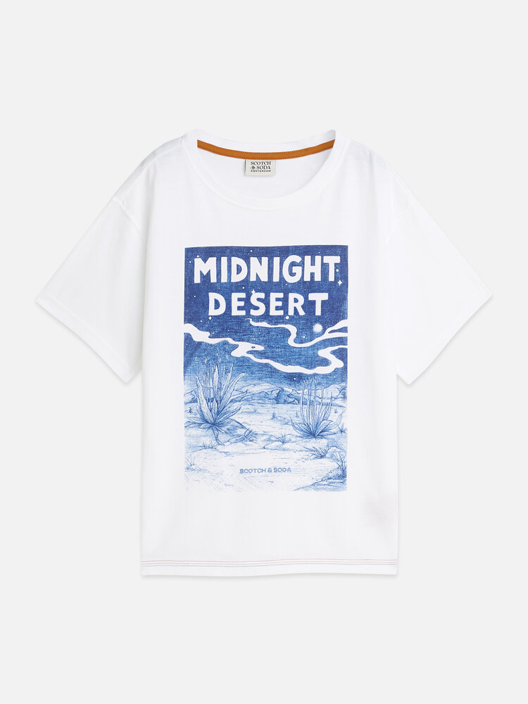 Scotch & Soda Front Artwork T-shirt - Bright White