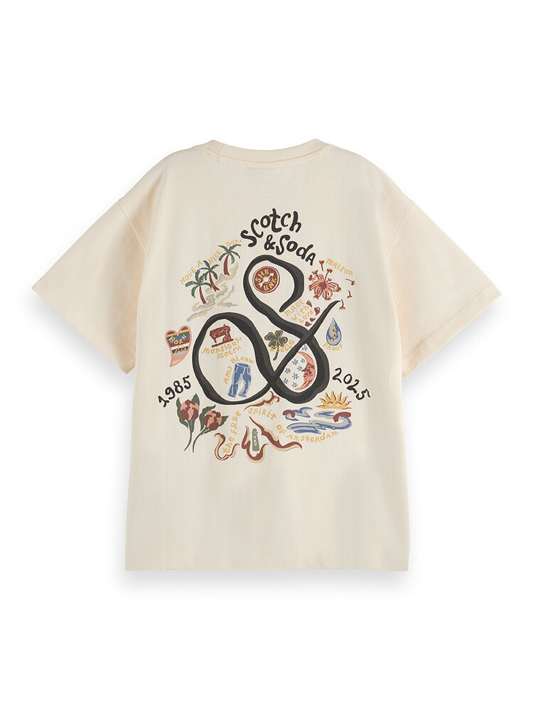 Scotch & Soda The 40th Anniversary T-shirt - Eggnog