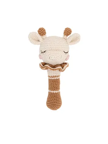 Patti Oslo Goldie De Giraf Rammelaar - Cream/Caramel With Bell