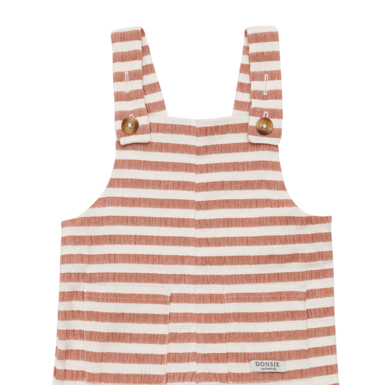Donsje Amsterdam Dann Overalls - Rust/White Striped