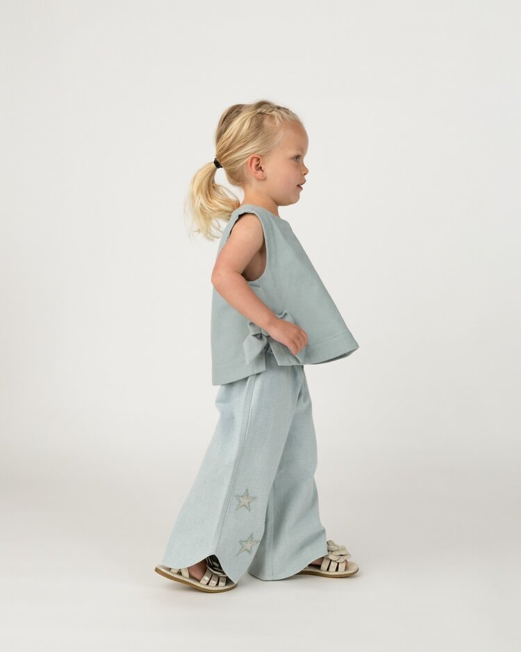 Donsje Amsterdam Hauke Denim Trousers Stars - Ice Blue