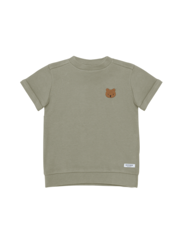 Donsje Amsterdam Jarne T-shirt Bear - Dusty Green