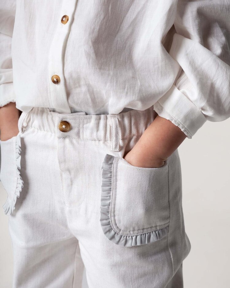 Donsje Amsterdam Josefine Trousers - White Sand Melange