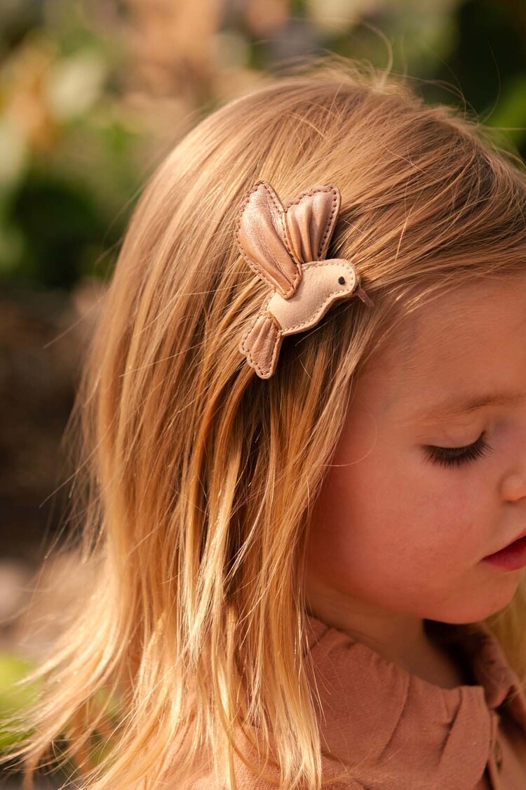 Donsje Amsterdam Zaza Sky Hairclip Hummingbird - Clay Metalic Leather