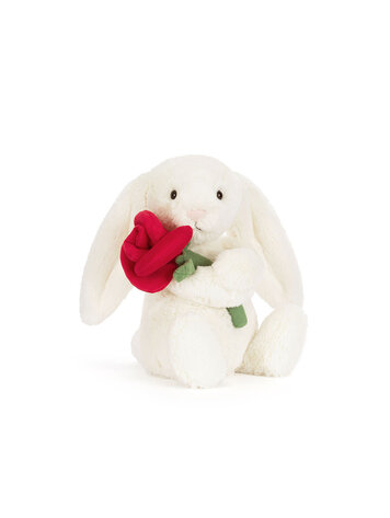 Jellycat Limited Cream Bunny with Rose