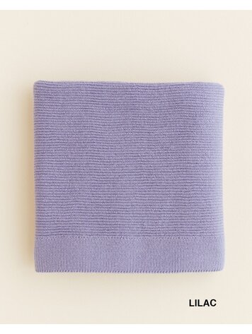 Hvid Blanket Gust - Lilac