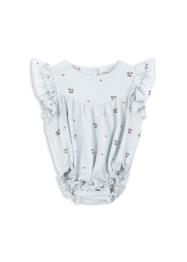 Konges Sløjd Coco Romper - Cherry Blue Coeur