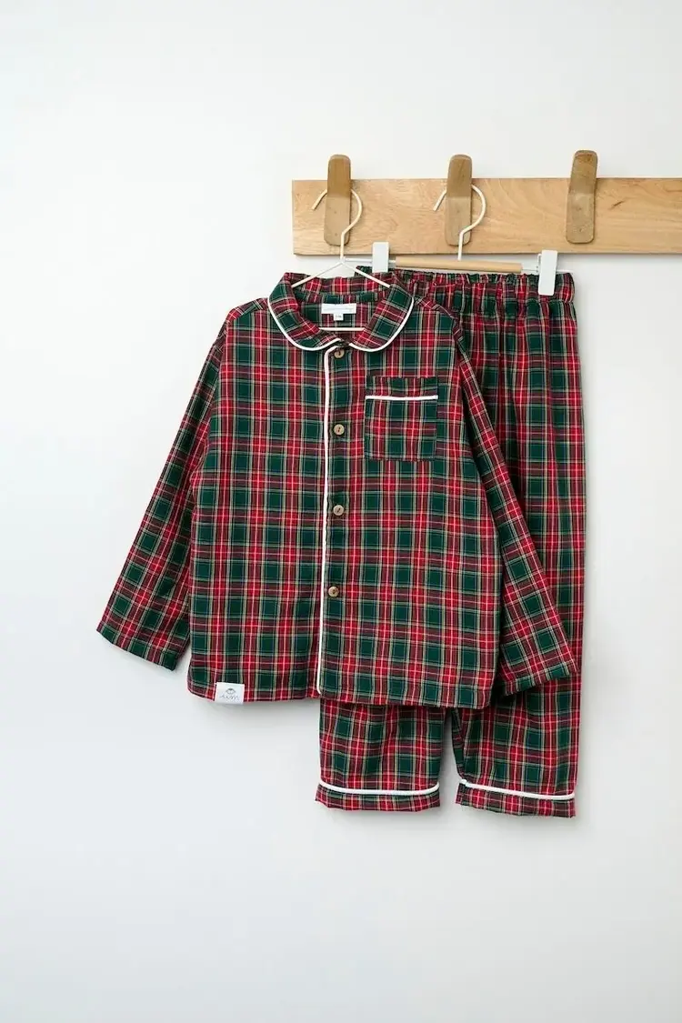 Undermonkeys PJ Set - Winter Red Checked