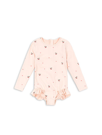 Konges Sløjd Merle LS Swimsuit - Cherry Coeur Rose