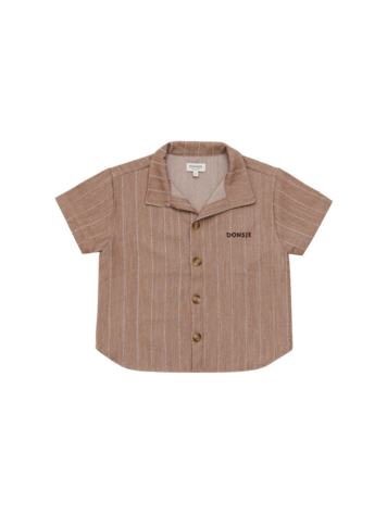 Donsje Amsterdam Lucian Shirt - Milk Chocolate Striped