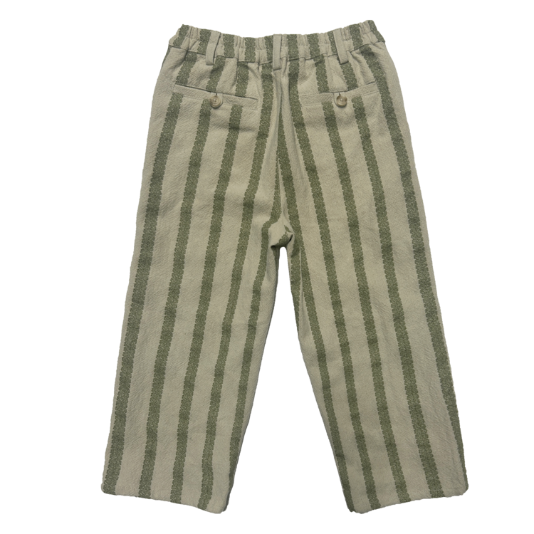 Donsje Amsterdam Mazen Trousers - Light Green/Green Striped