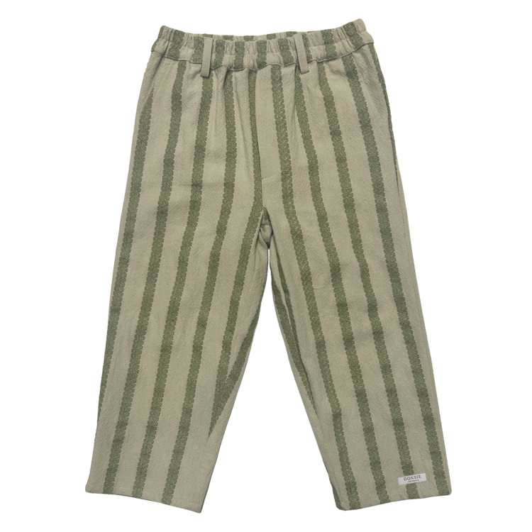 Donsje Amsterdam Mazen Trousers - Light Green/Green Striped