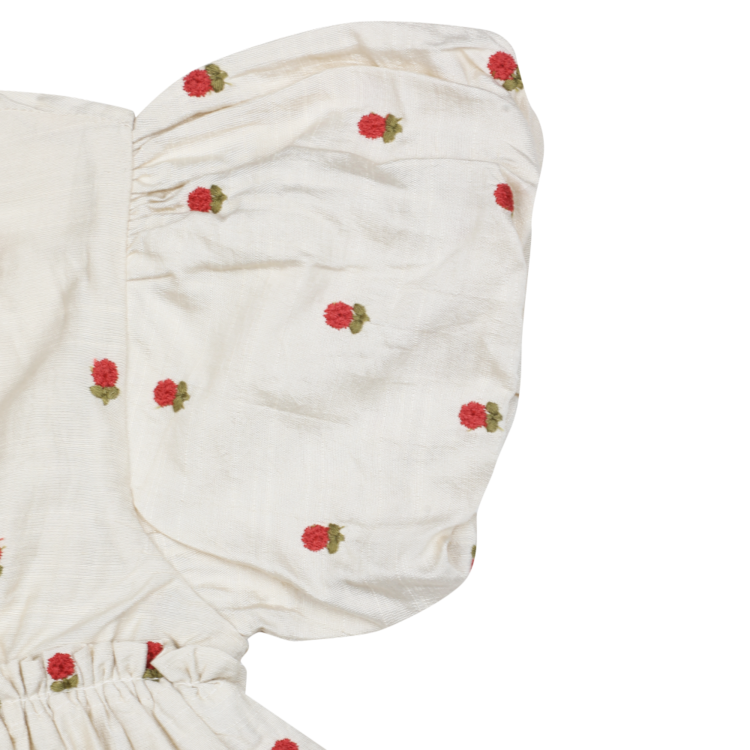 Donsje Amsterdam Camilla Dress Red Roses - Soft Sand