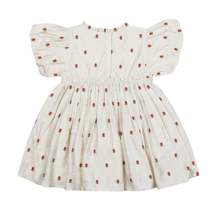 Donsje Amsterdam Camilla Dress Red Roses - Soft Sand