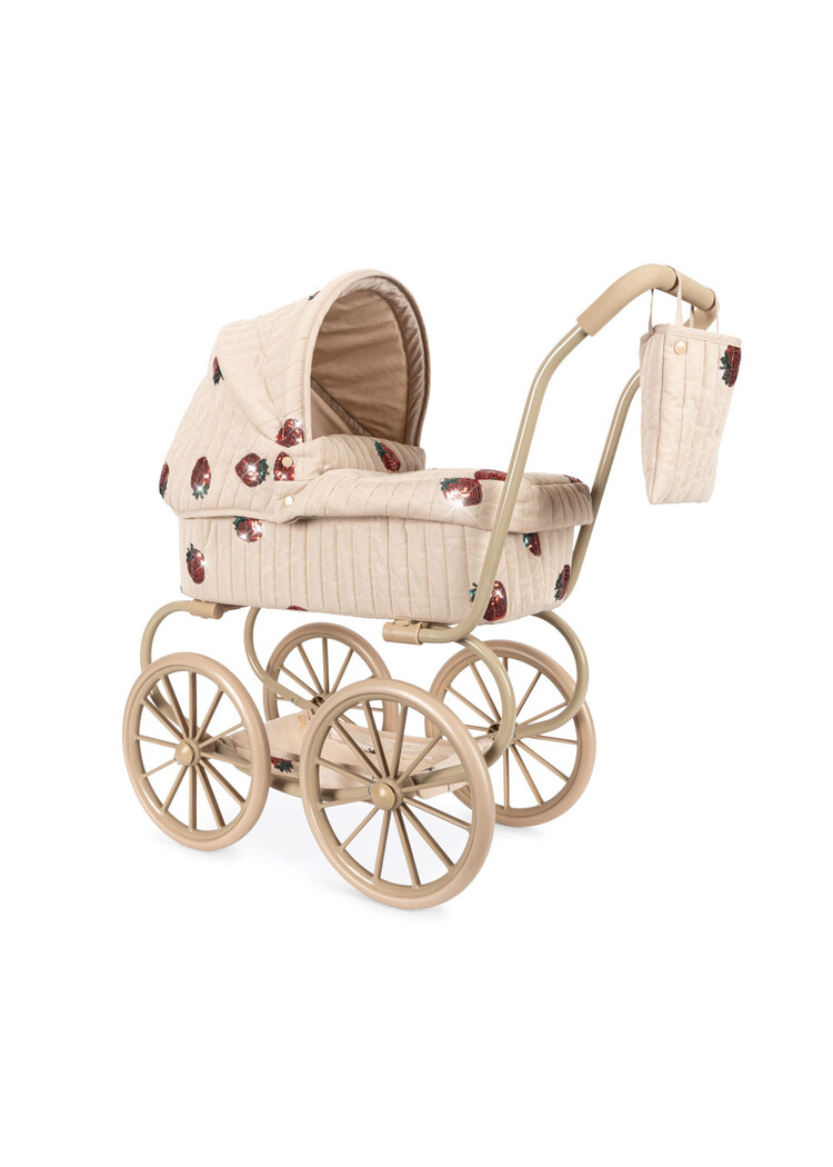 Konges Sløjd Minnie Tulle Doll Pram - Strawberry