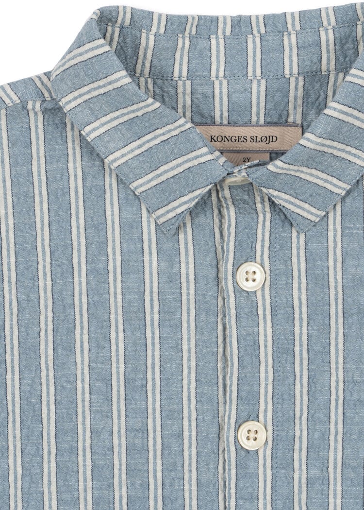 Konges Sløjd Elliot SS Shirt - Trio Bleu Stripe