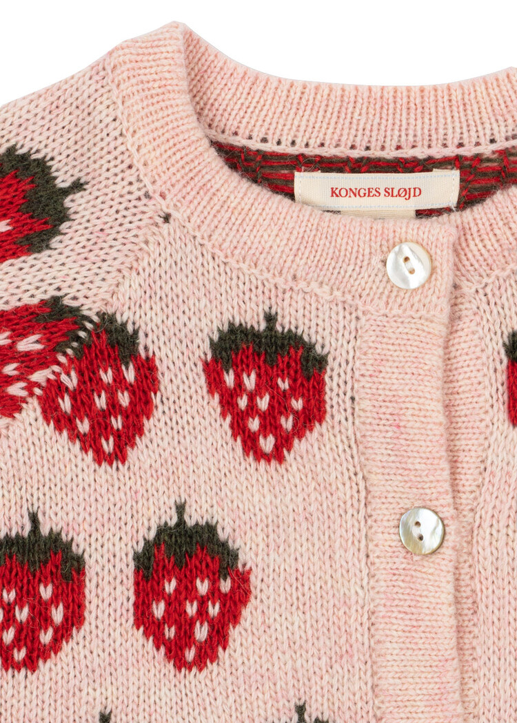 Konges Sløjd Belou Knit Cardigan - Strawberry