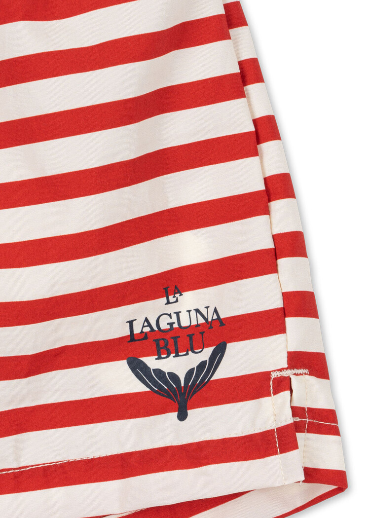 Konges Sløjd Asnou Swim Shorts - Stripe Rouge