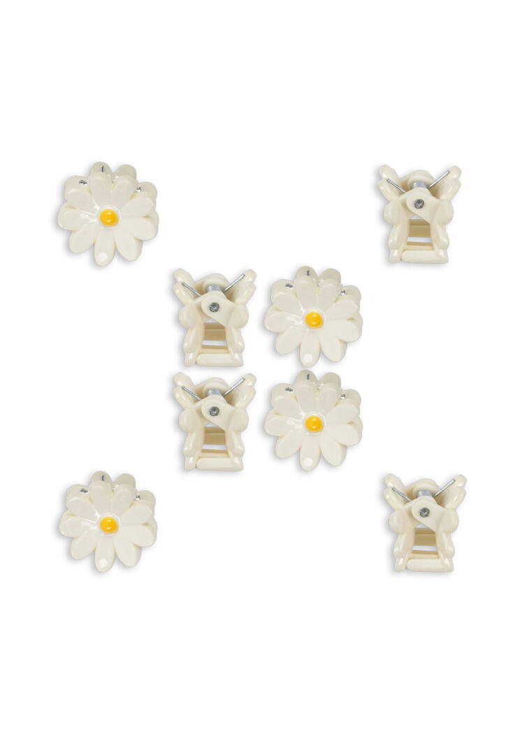 Konges Sløjd 8 Pack Daisy Mini Hair Claw - Antique White
