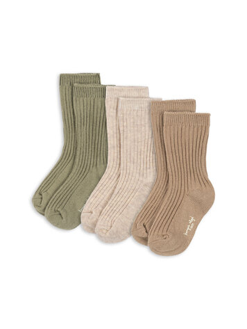 Konges Sløjd 3 Pack Rib Socks - Mix Pack