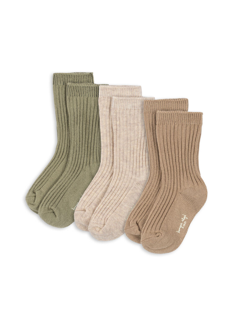 Konges Sløjd 3 Pack Rib Socks - Mix Pack