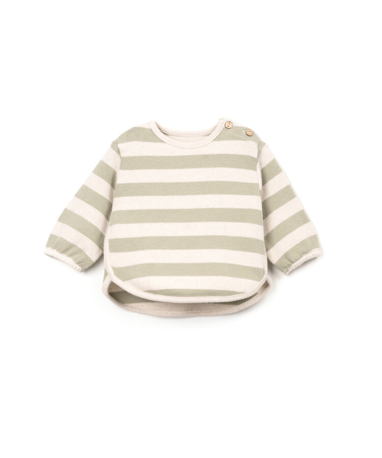 Play Up Striped Jersey Sweater - Bio Resin/Texture