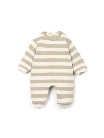 Play Up Striped Flamé Jersey Jumpsuit - Bio Resin/Texture