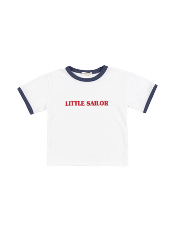 Babe & Tess Sailor T-shirt - Bianco Blue Royal