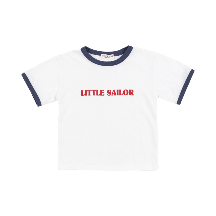 Babe & Tess Sailor T-shirt - Bianco Blue Royal