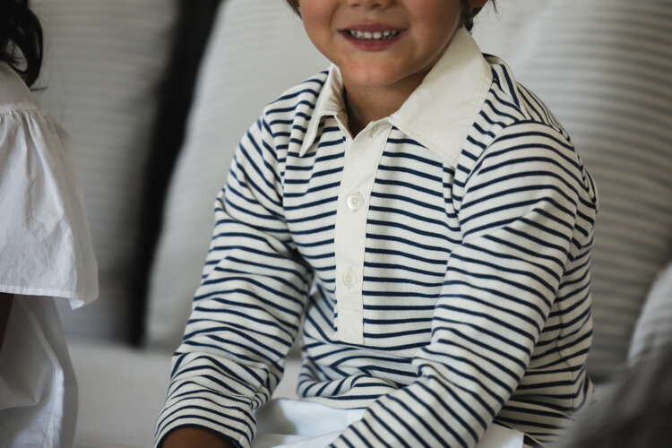 Babe & Tess Polo Jacopo - Blue Striped