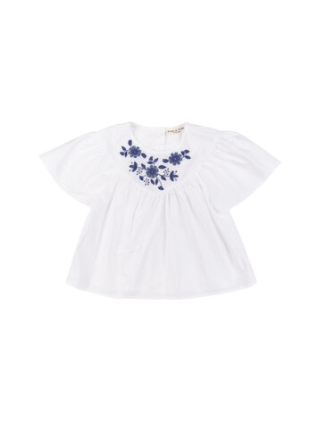 Babe & Tess Jessica Chemise - Bianco Blue Royal